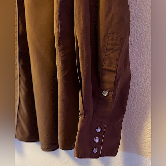 Vintage 70s Western Shirt Eagle,Buffalo Snap Down Long Sleeve M - Picture 8 of 9